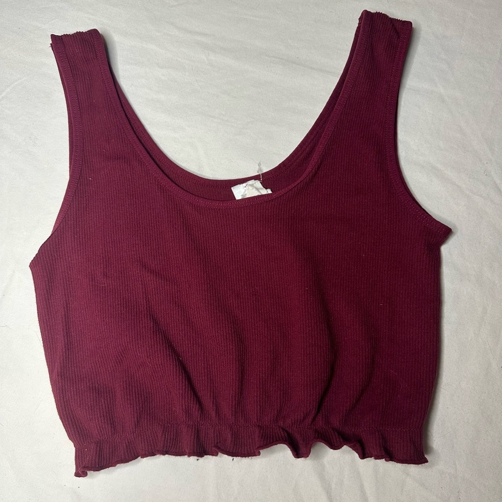 Burgundy crop top